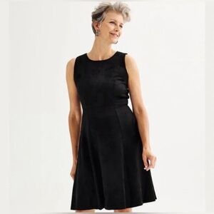 NWT Faux Suede Black Dress